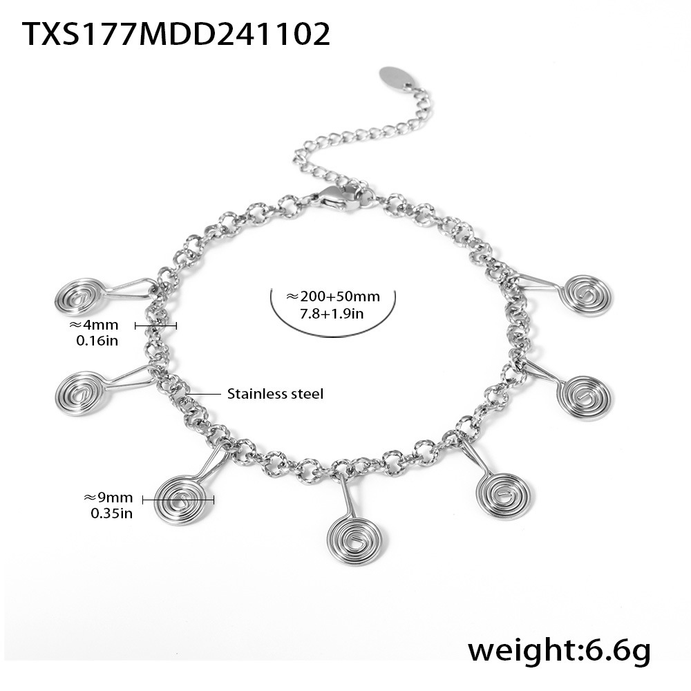 Txs177-steel color anklet