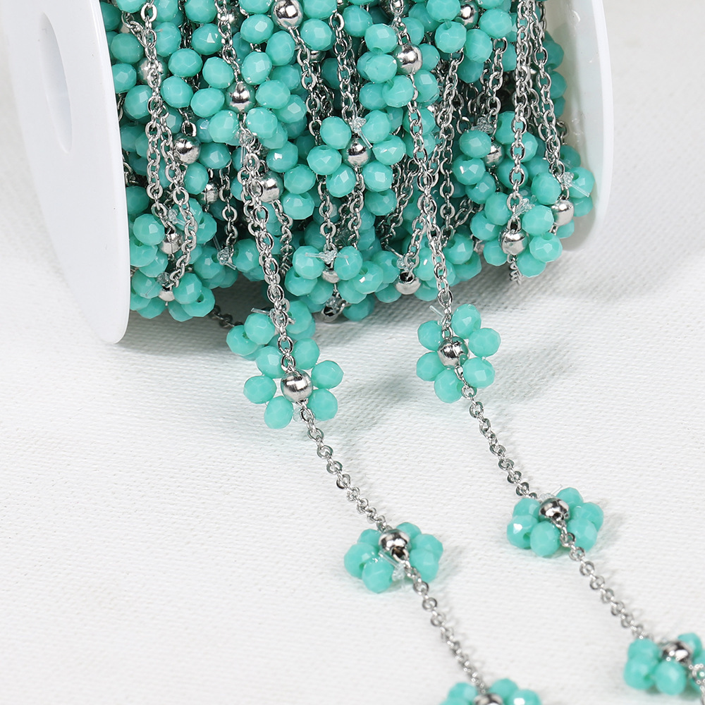 Steel color chain-sky blue