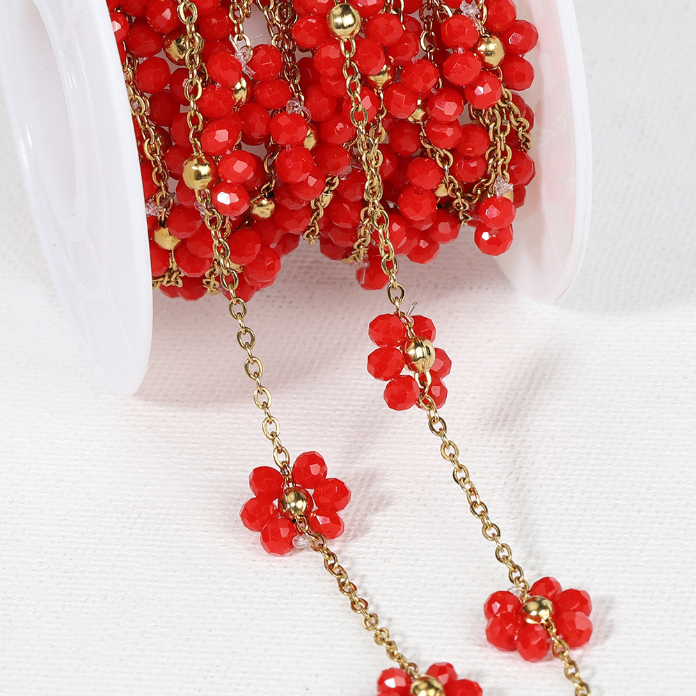 Gold chain-red