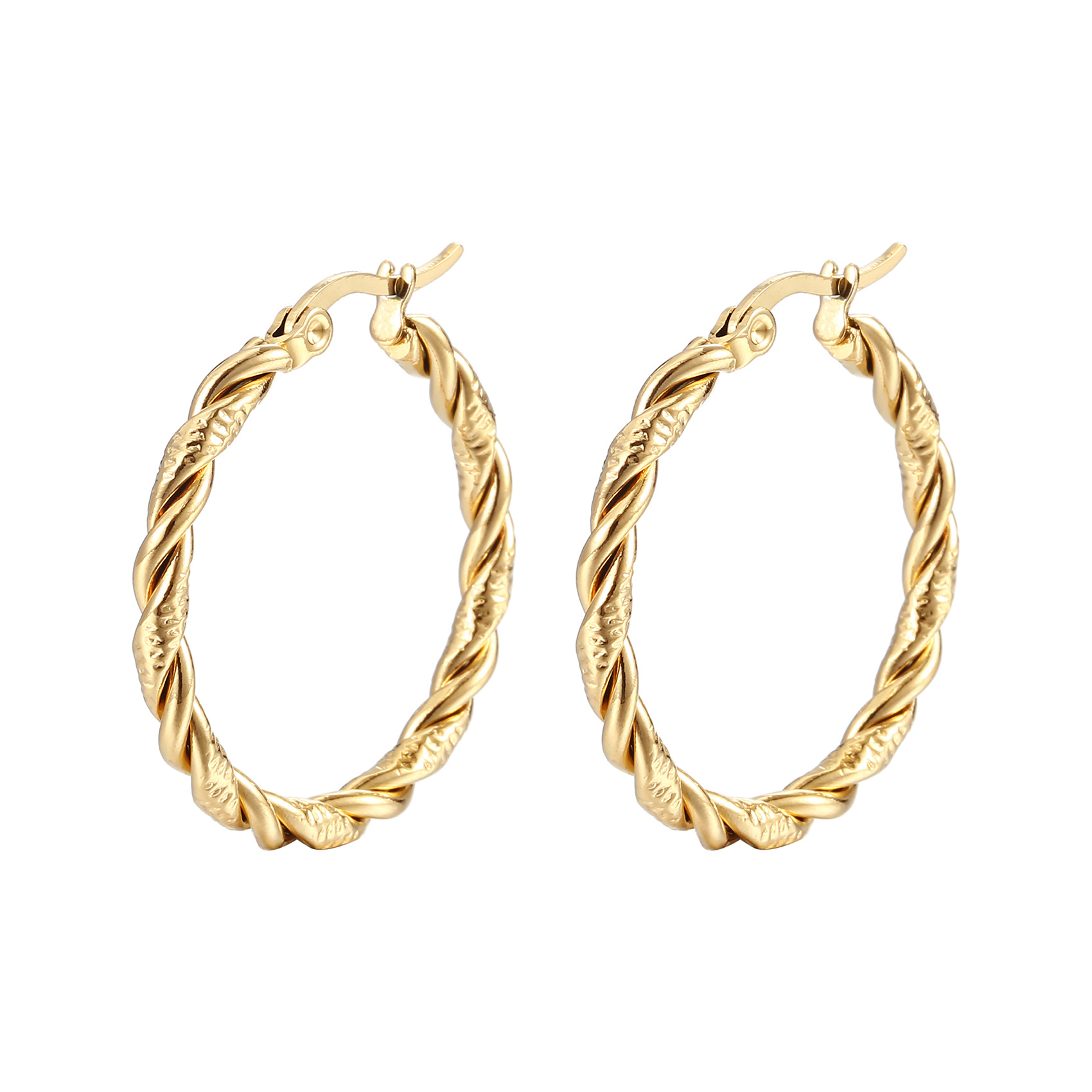 Twisted earrings 2 gold ms-022