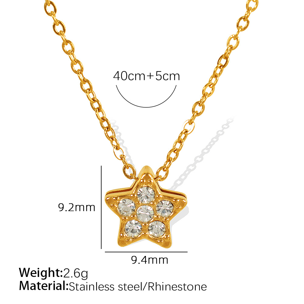 Xl220 white diamond gold necklace