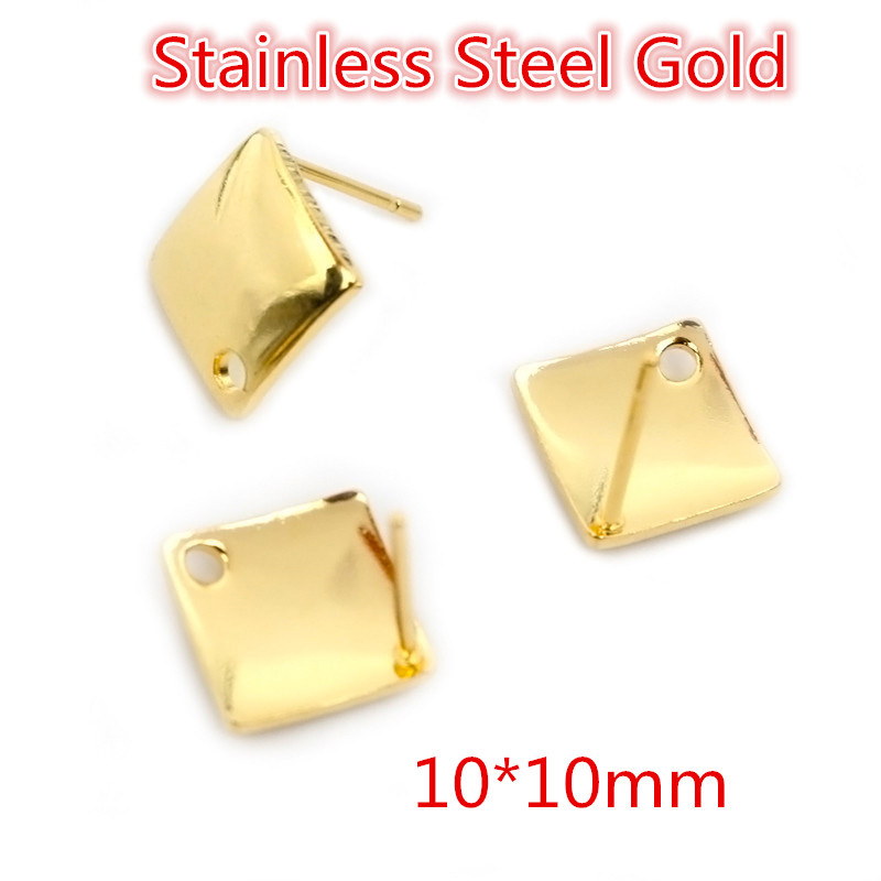 10mm Square-Gold without Earplugs