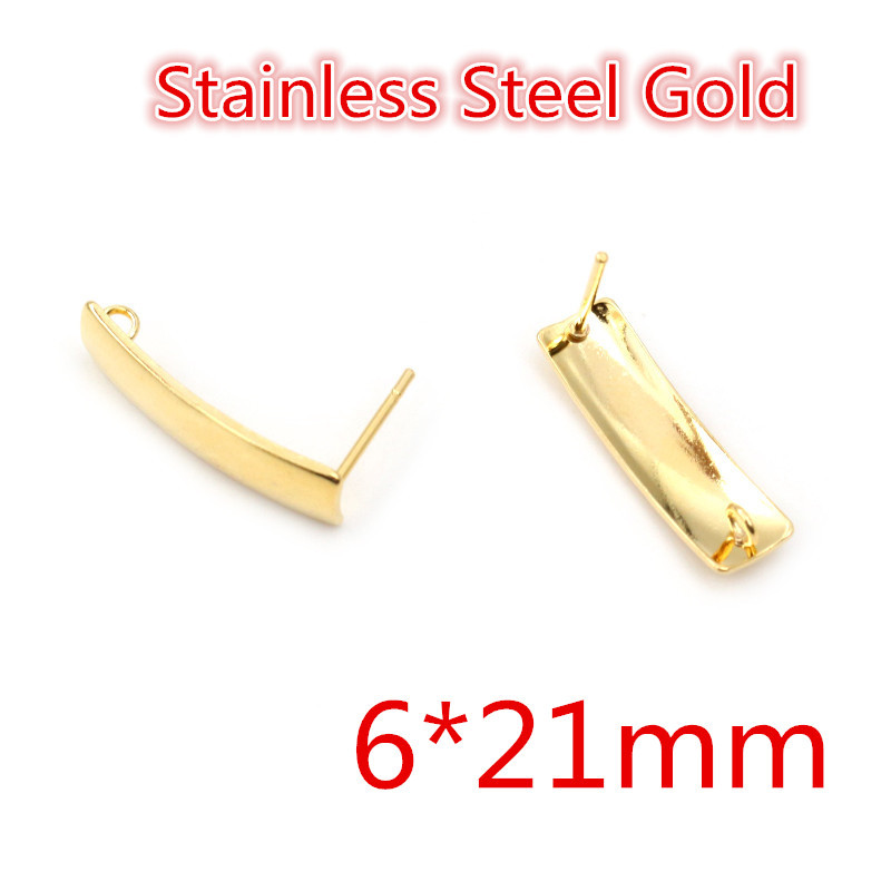 6x 21mm Rectangular-Gold without Earplugs