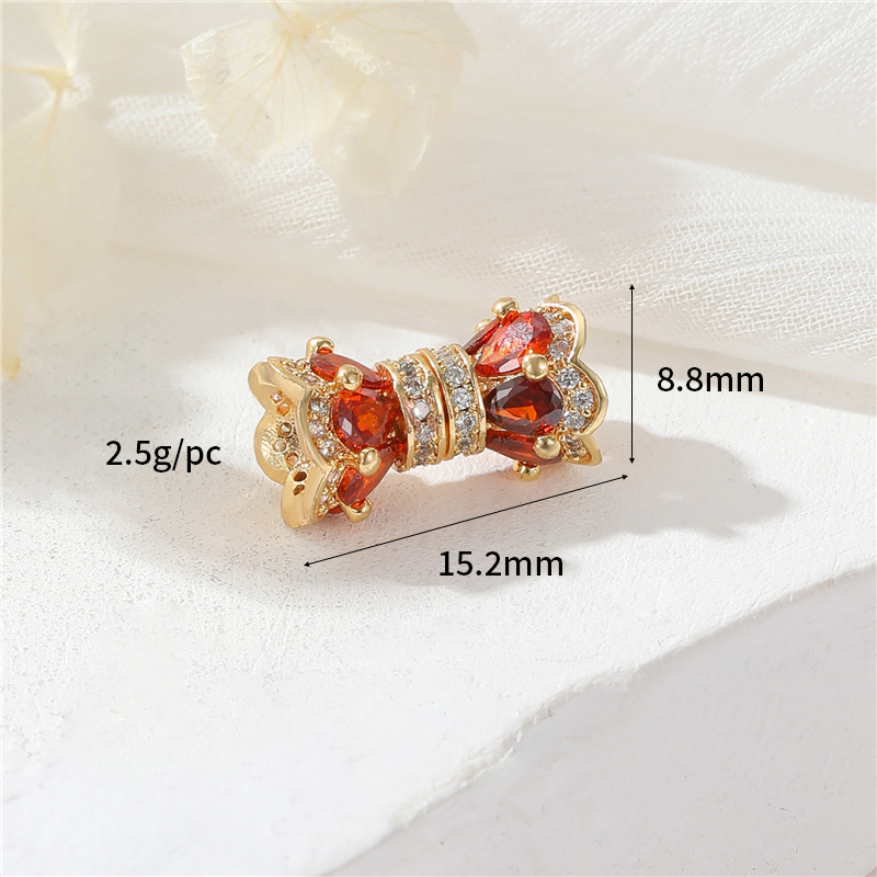 14K gold colour CBK1906 red Zirconium