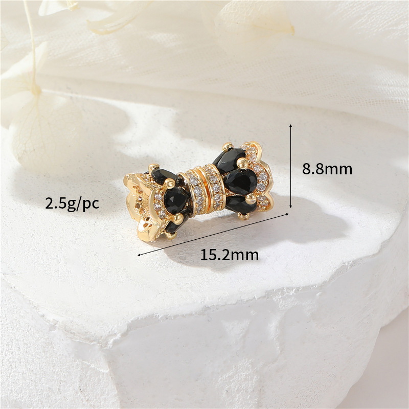 14K gold colour CBK1906 black zirconium