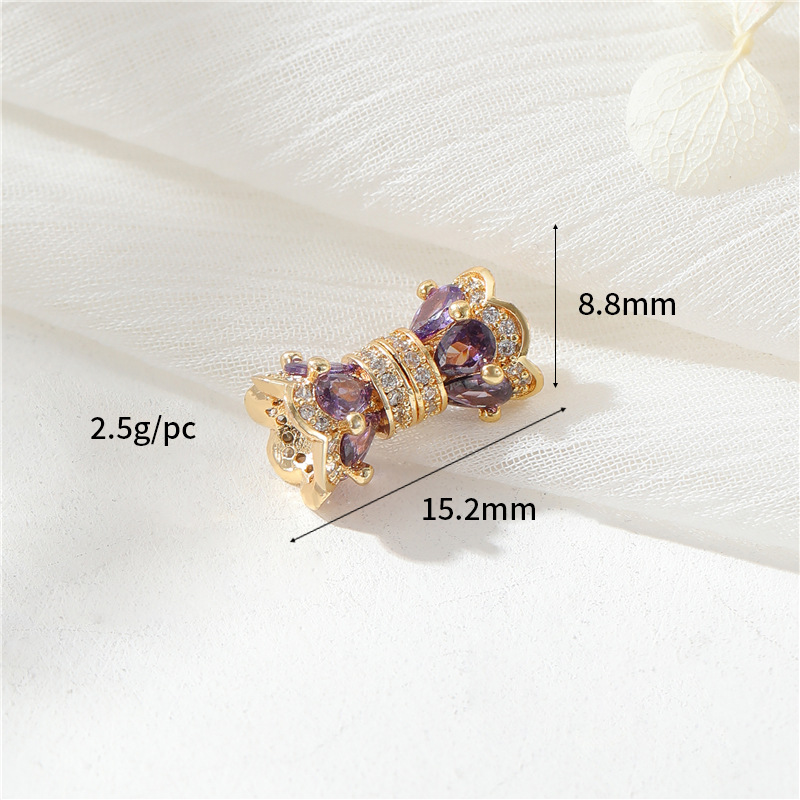 14K gold colour CBK1906 purple Zirconium