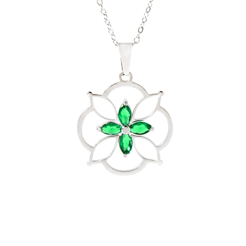 N0333G steel color four-leaf petals