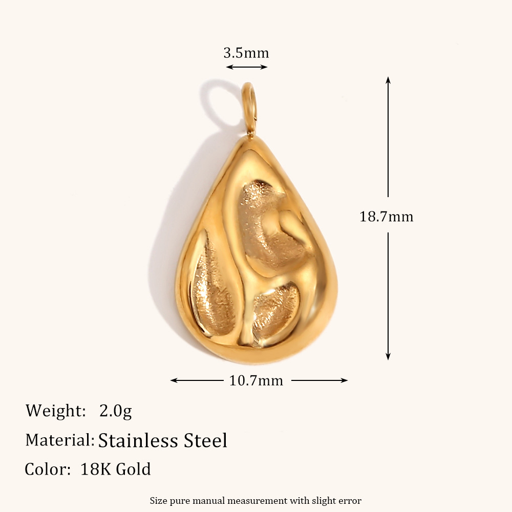 Irregular water drop pendant-gold