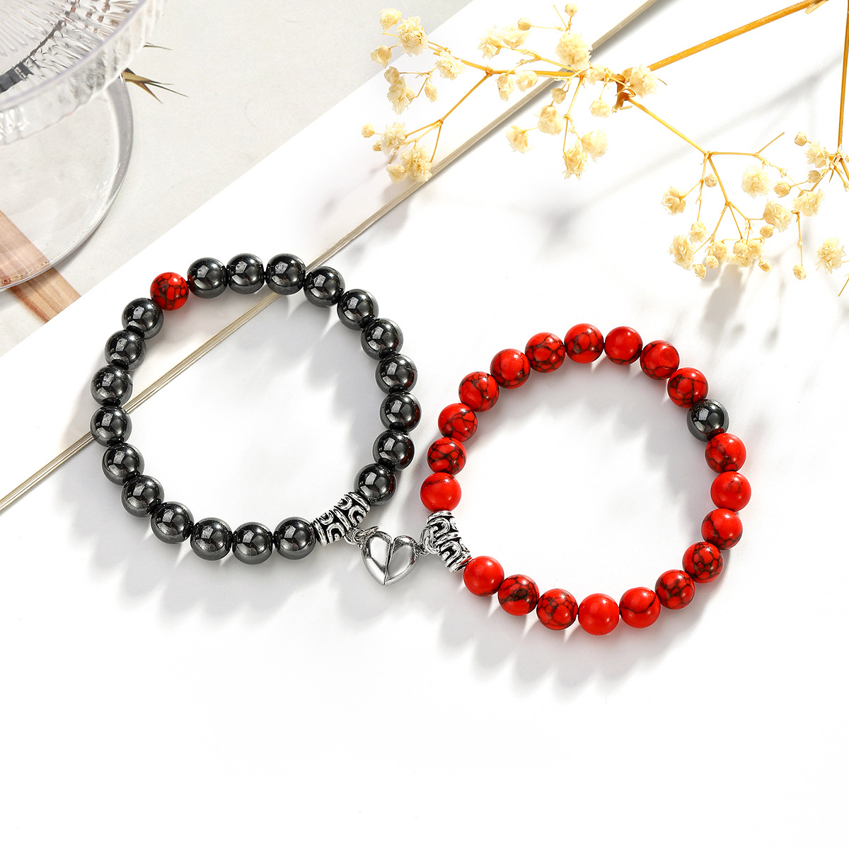 Black gallstone   red turquoise