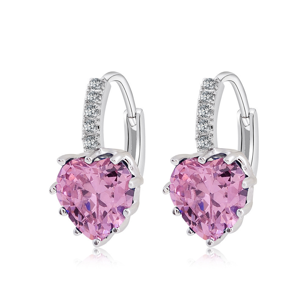 Pink diamond ear buckle [white gold]]