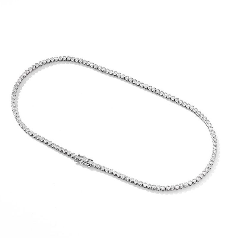 A 2mm Moissanite necklace