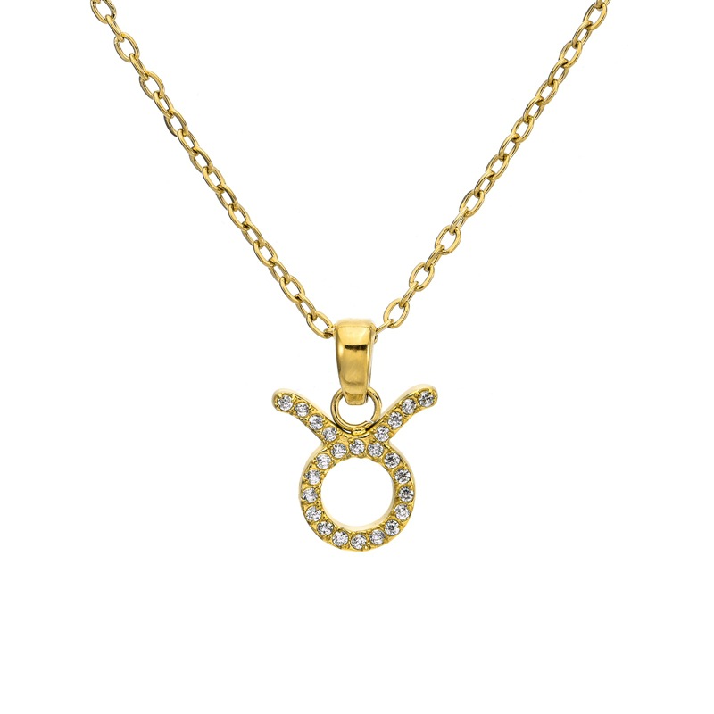 18k gold (taurus) necklace