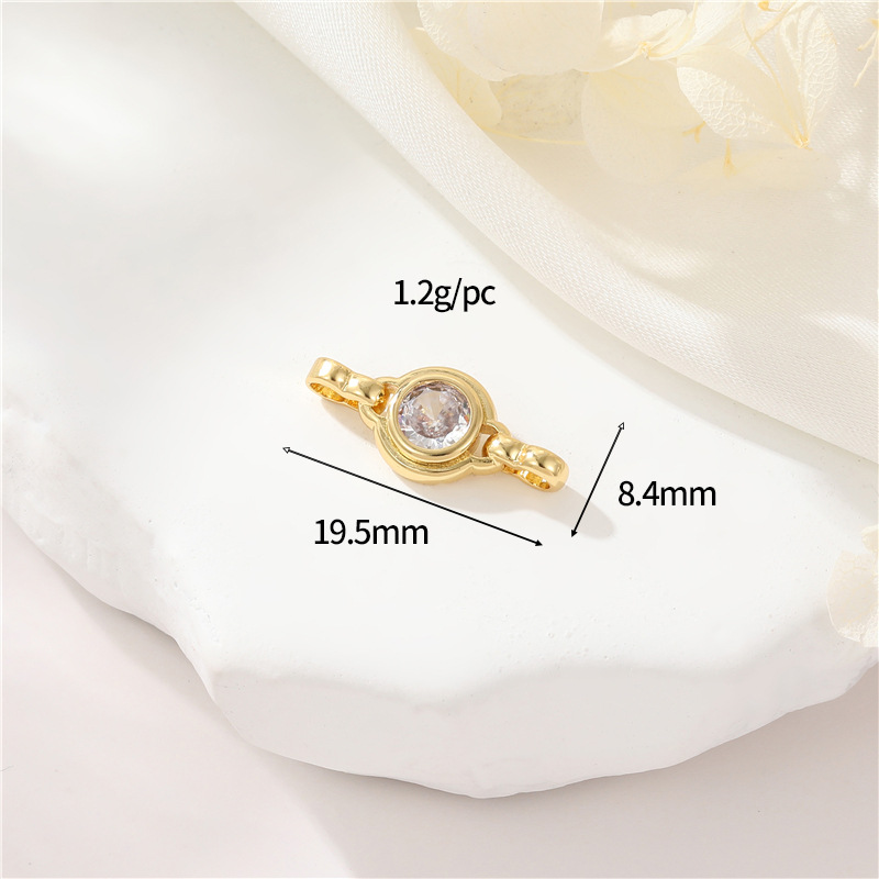 14K gold colour h-12677 White Zirconium