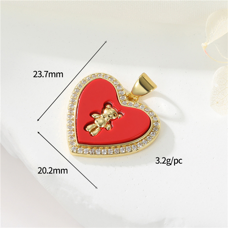 14K gold colour  h-12628 red shell