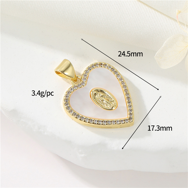 14K gold colour  h-12633 white shell