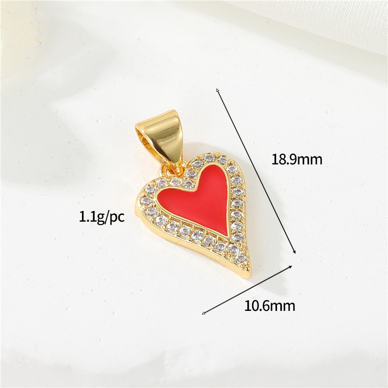 14K gold colour h-12716 Red