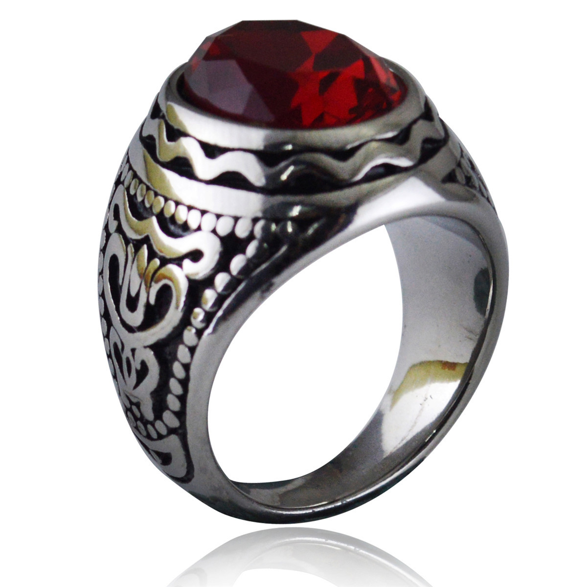 HR404 steel color red diamond