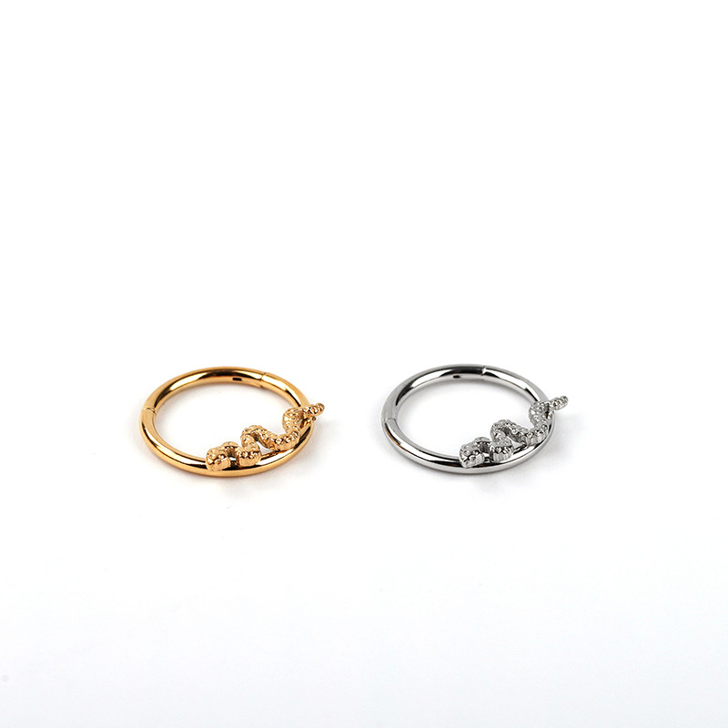 Steel snake ring 1.2*8