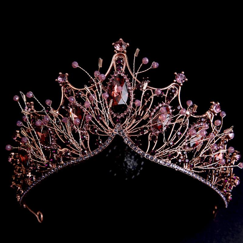 Black purple diamond crown