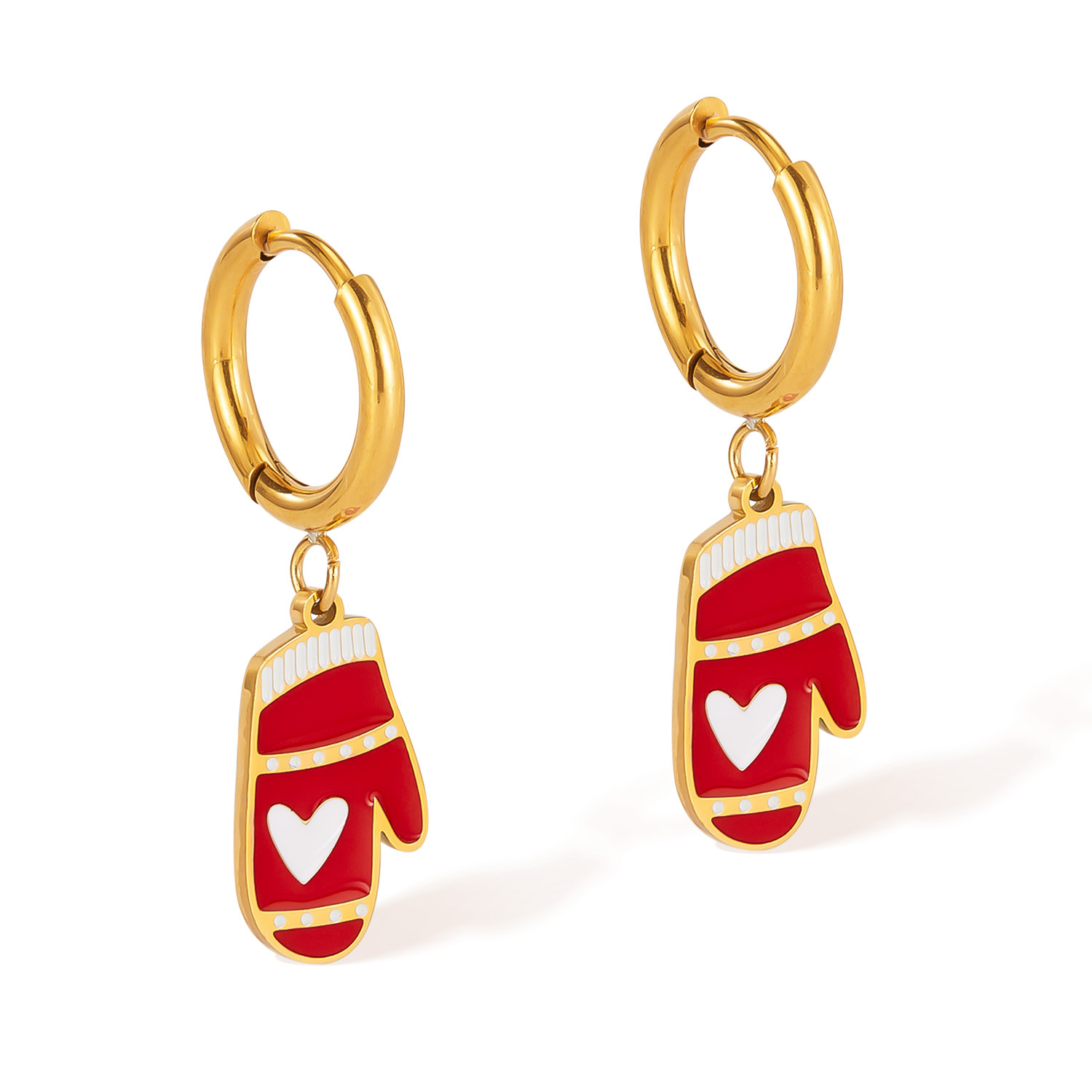 Ge1020-steel earrings gold