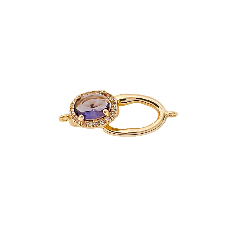 18K gold plated-purple