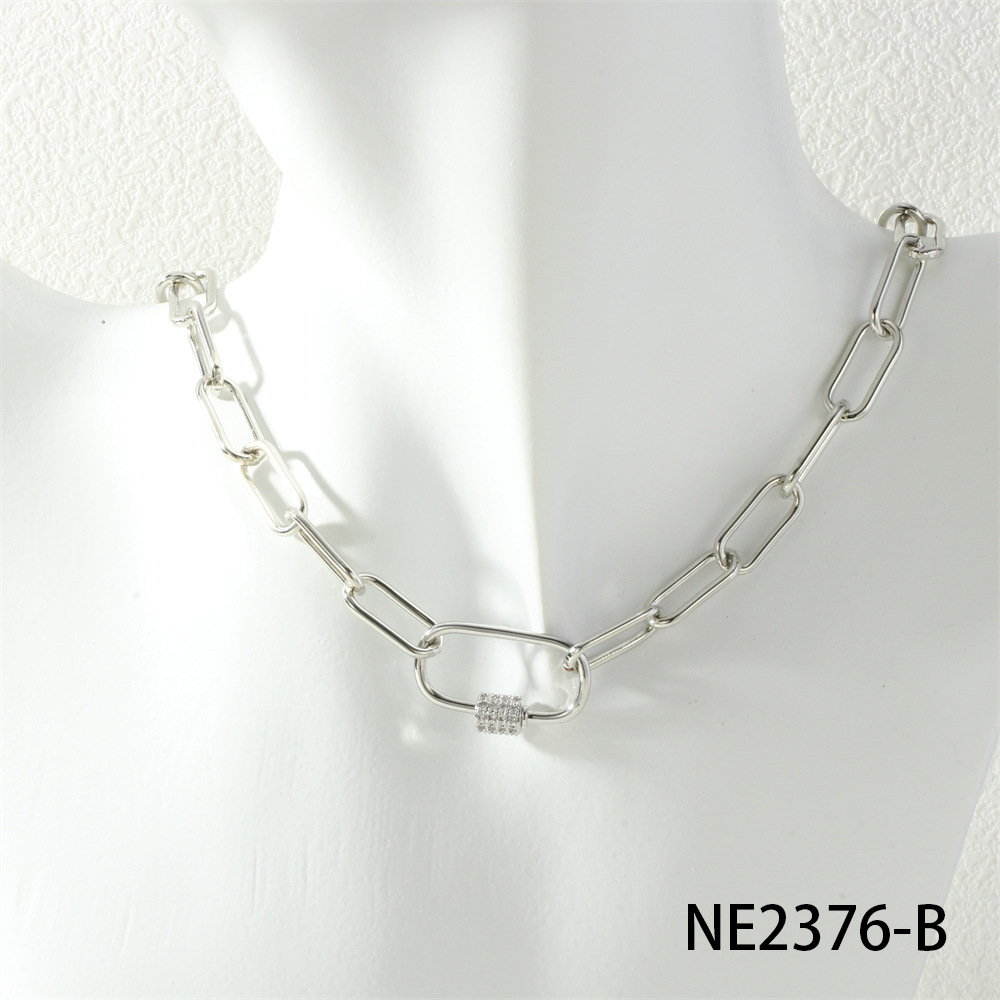 NE2376- White Gold 4 rows zircon