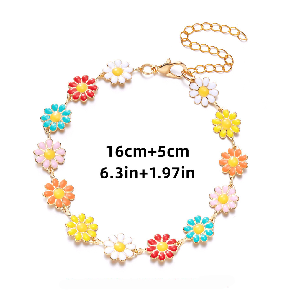 Colored Daisy Bracelet