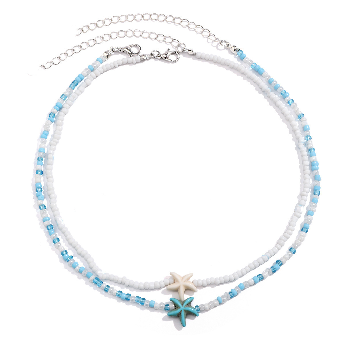 Double layer starfish necklace