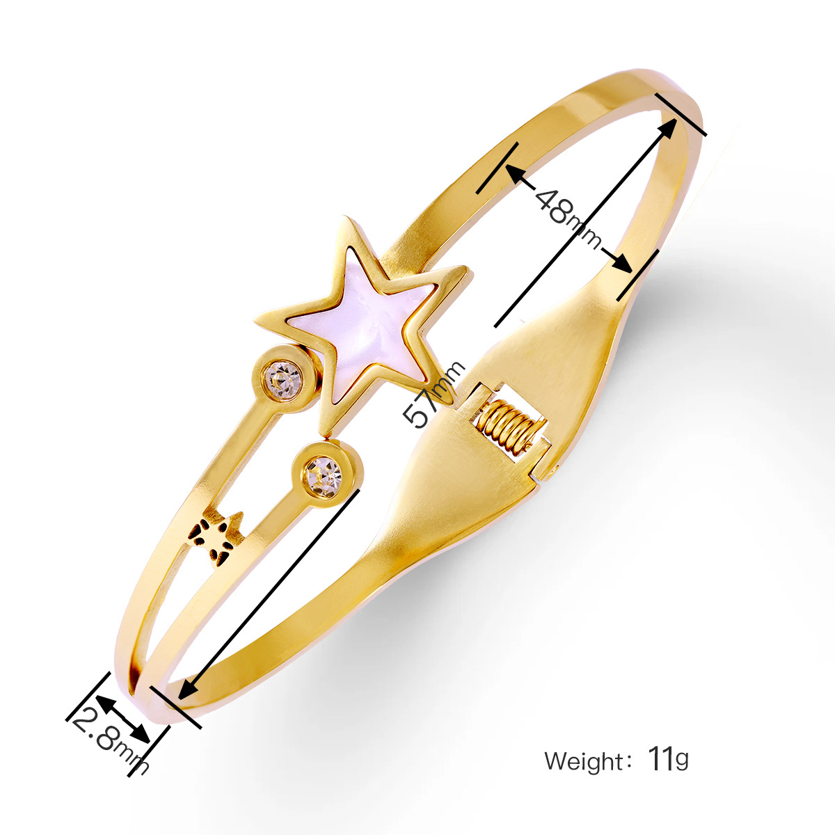 Stars White Gold Plated 51127