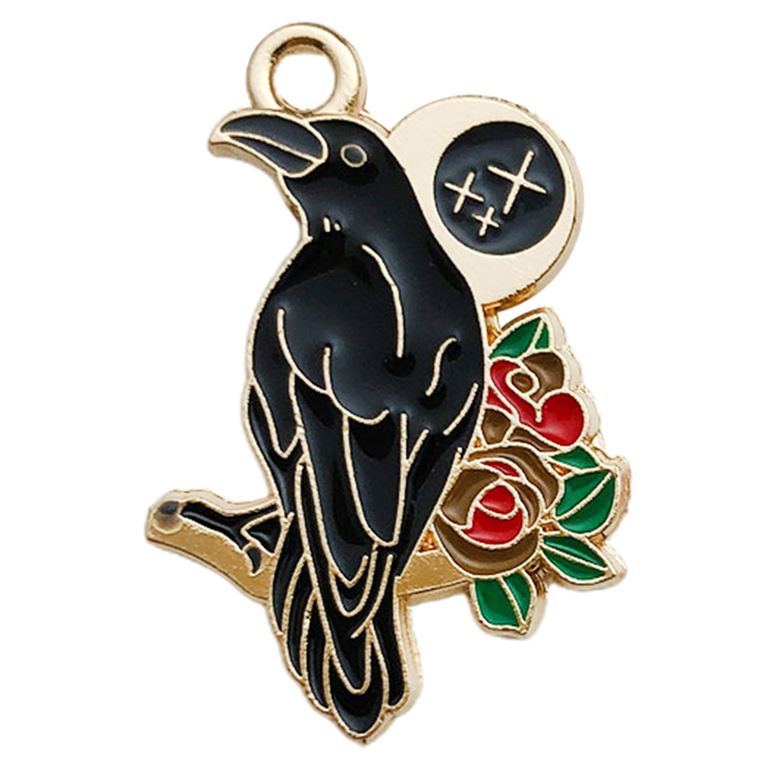 1 right flower crow 17x20mm-1.7g-16643