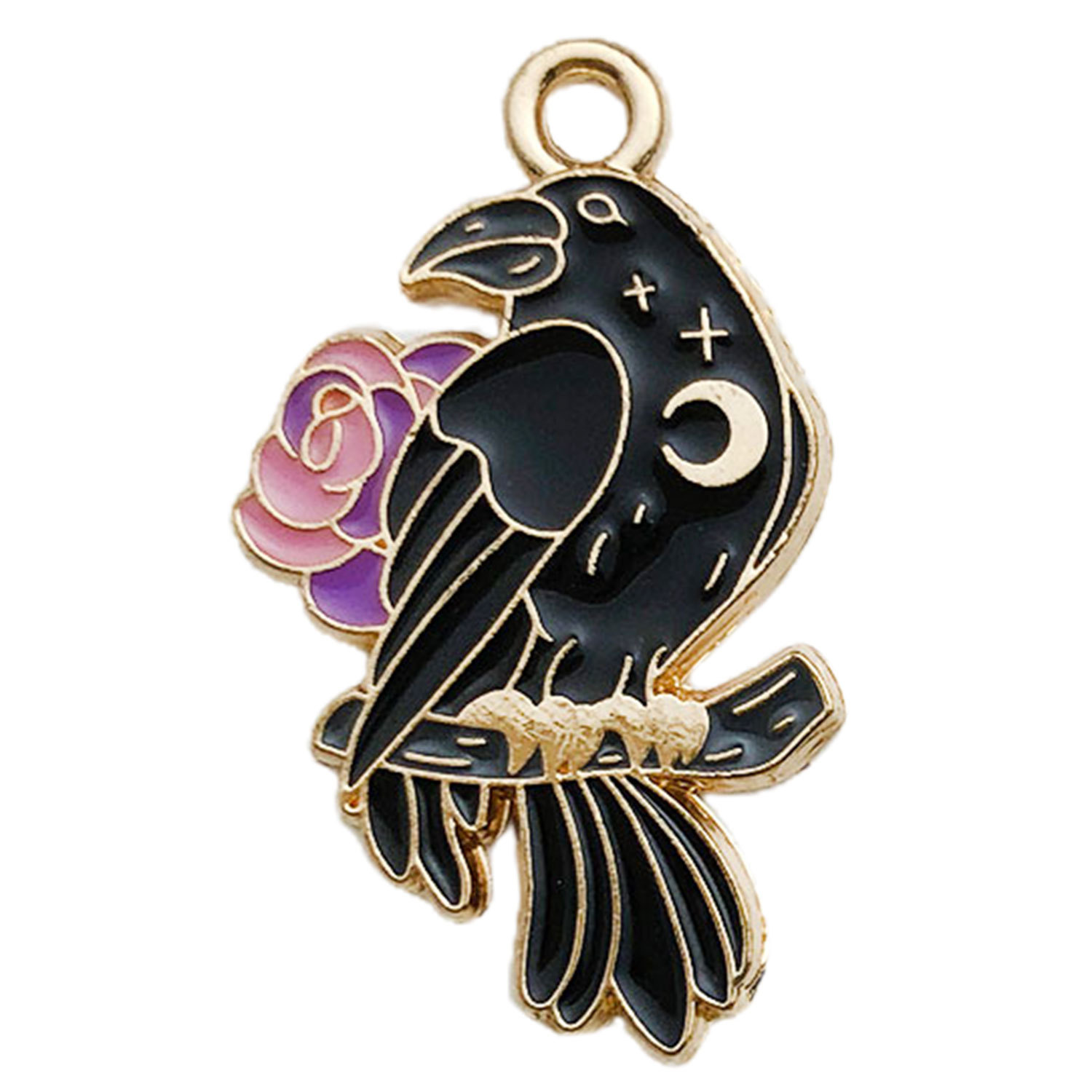 1 left flower crow 16x26mm-1.6g-16646