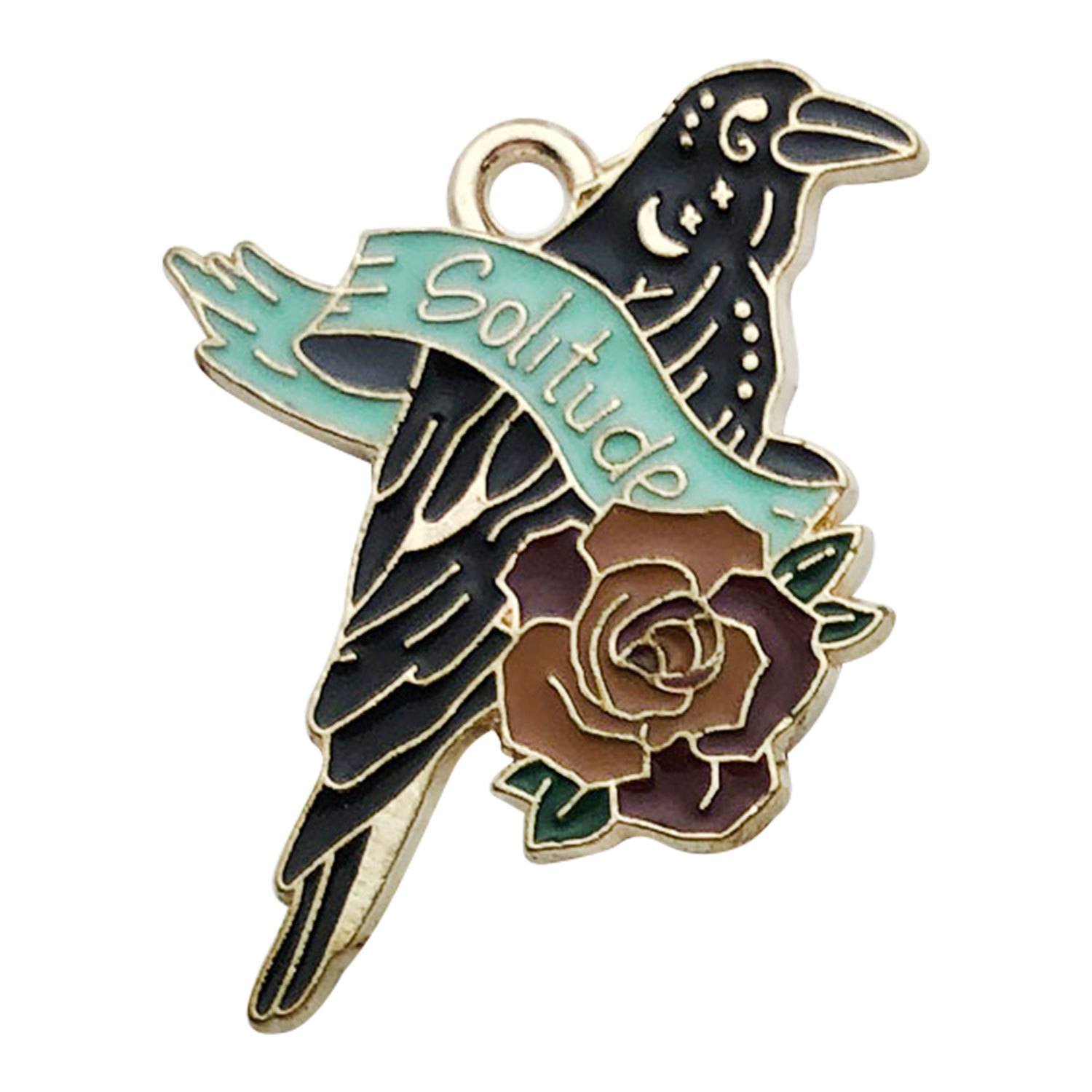 1 right flower crow 23x31mm-1.8g-18110