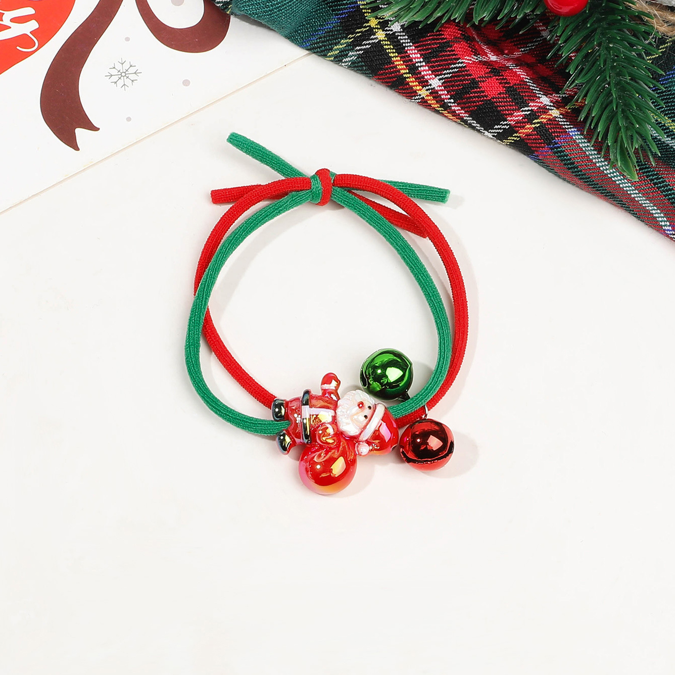 Christmas bell hair rope-santa claus