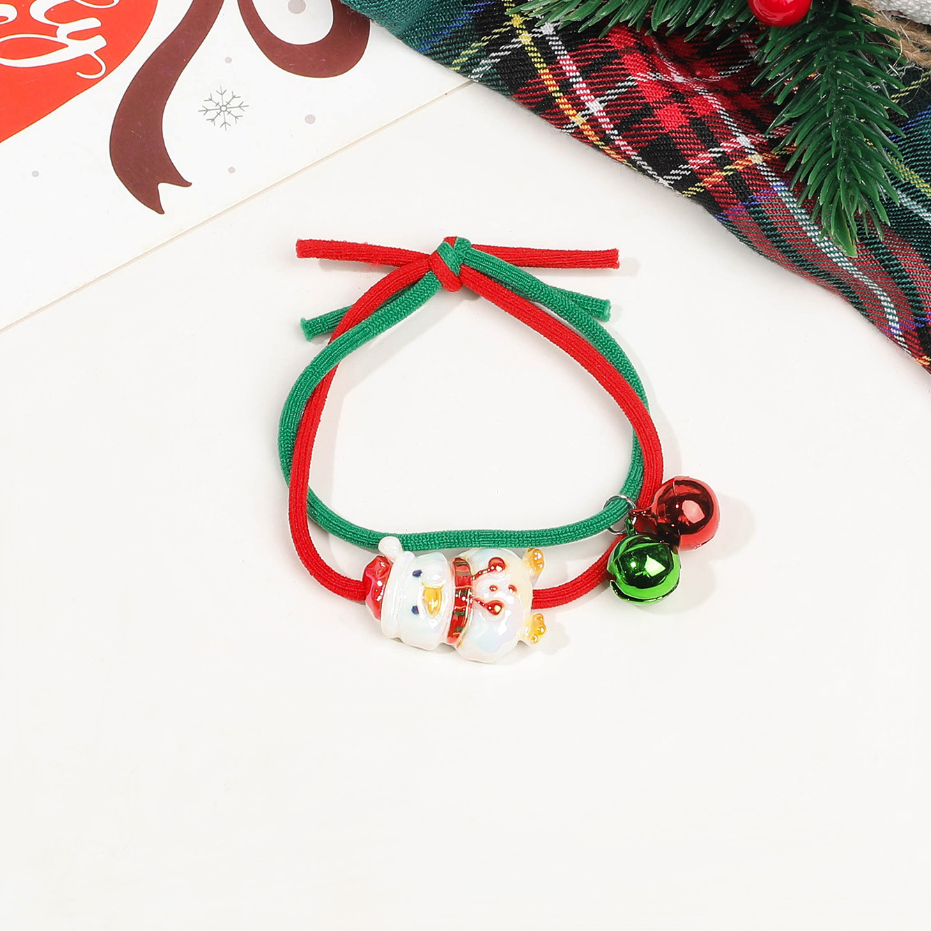 Christmas bell hair rope-snowman