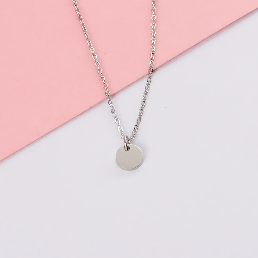 Steel color necklace (plus a disc)