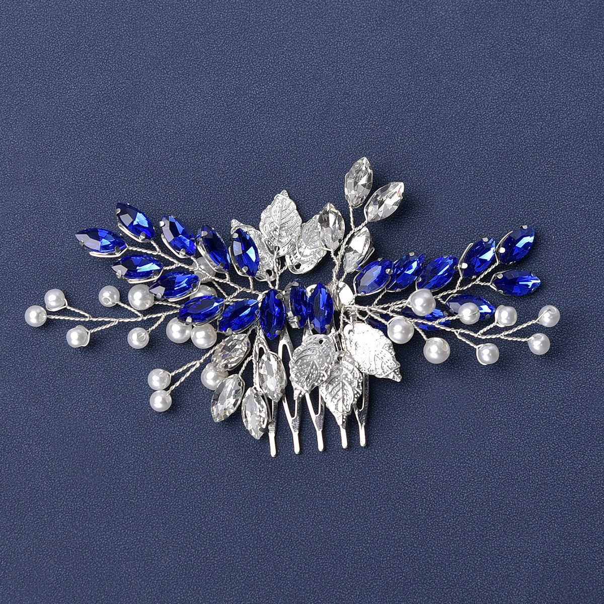 Blue diamond   silver leaf