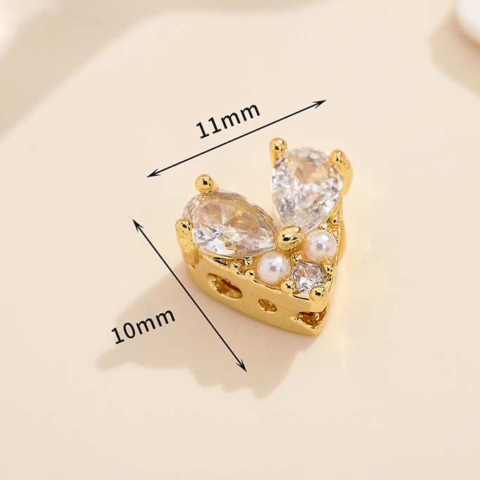 35 love zircon beads