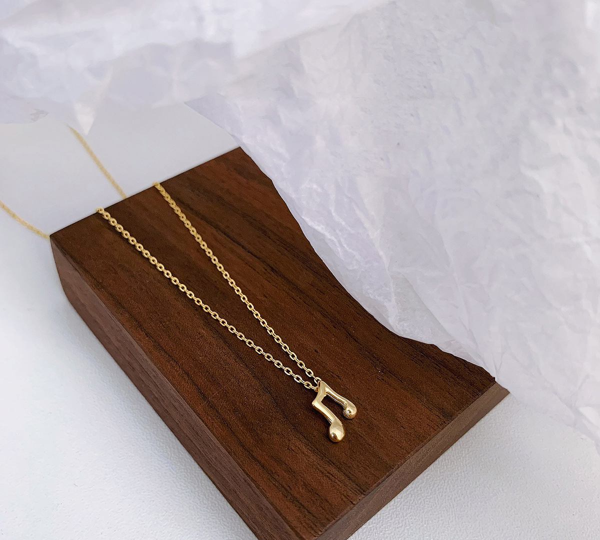 Mini [gold] note necklace