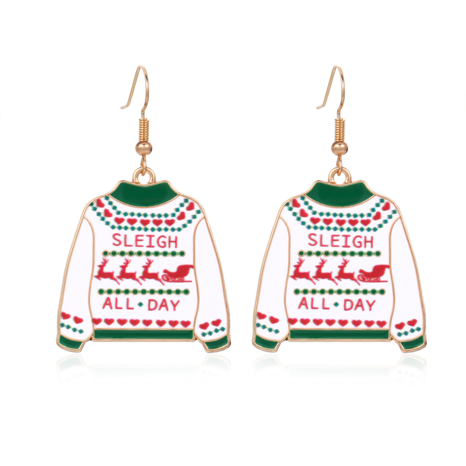 4. Christmas clothes earrings