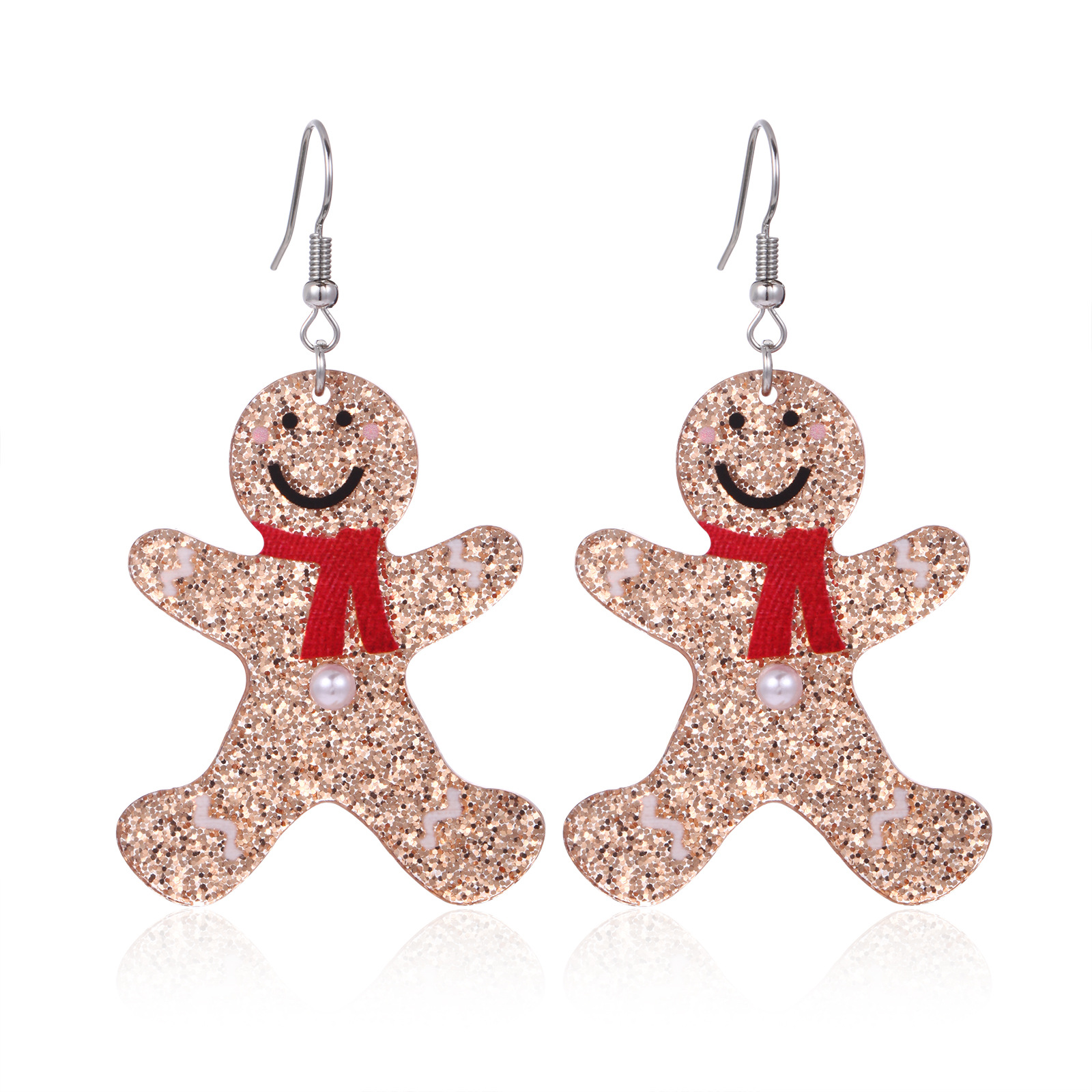 12. Pearl Gingerbread Man Earrings