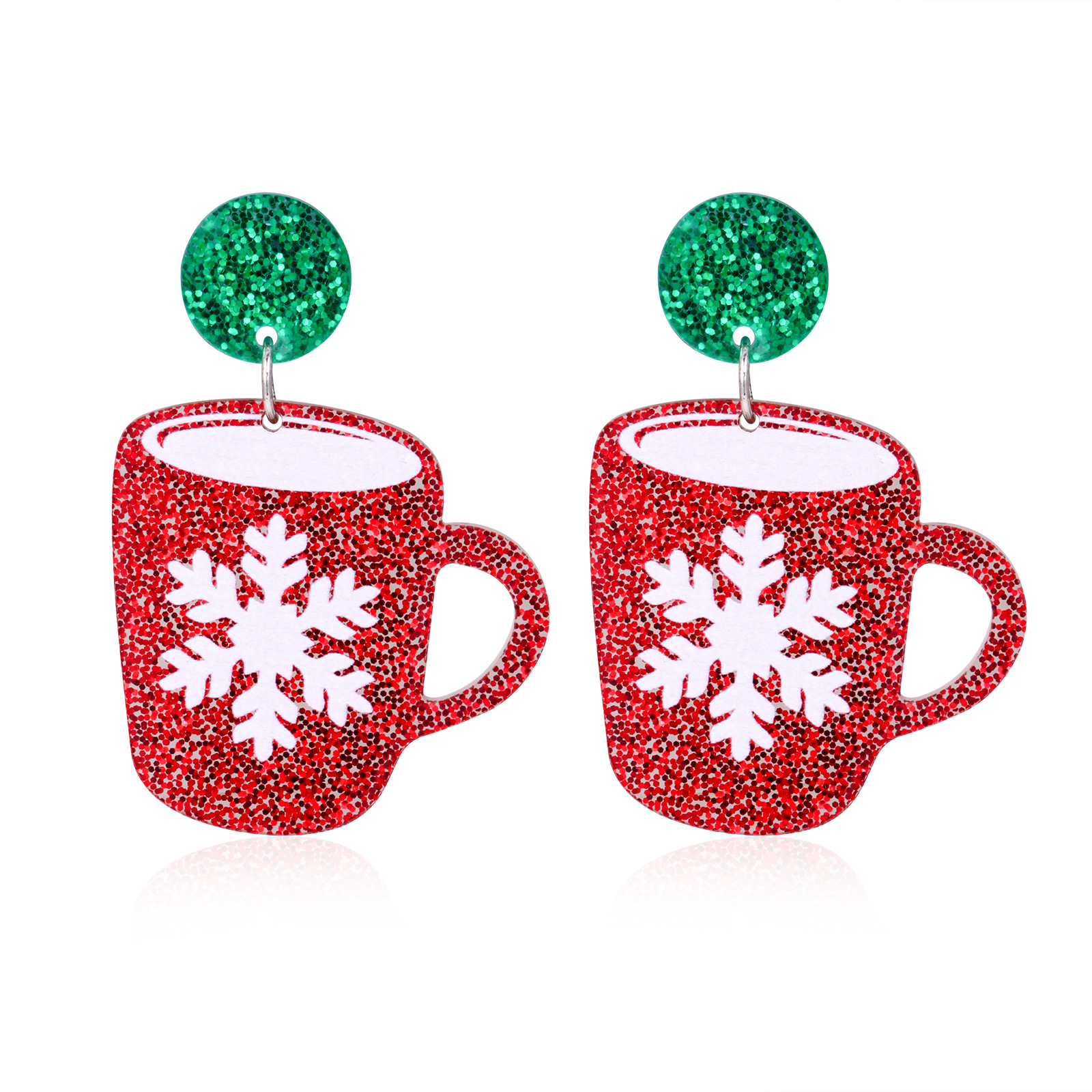 16. Snowflake cup earrings