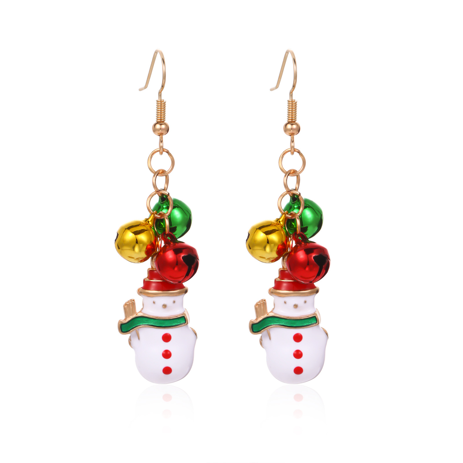 18. Bell Snowman Earrings