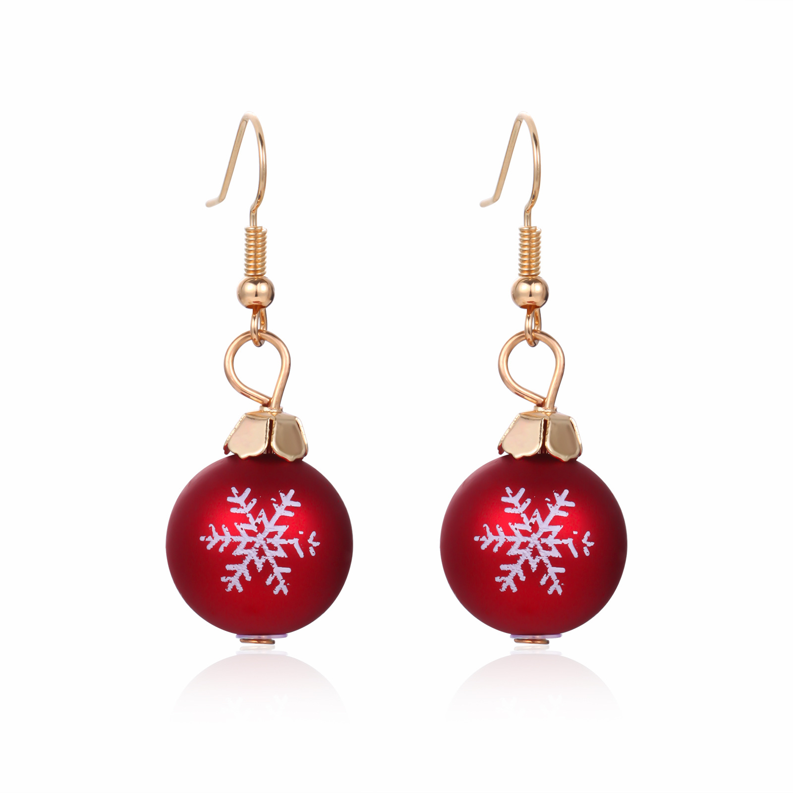 21. Snowflake ball earrings