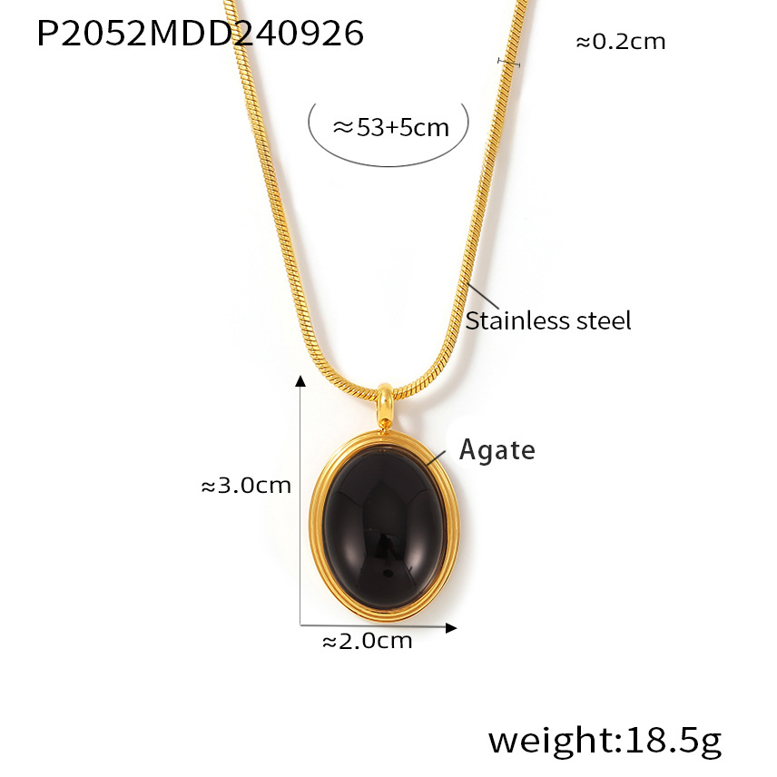 P2052-gold black agate