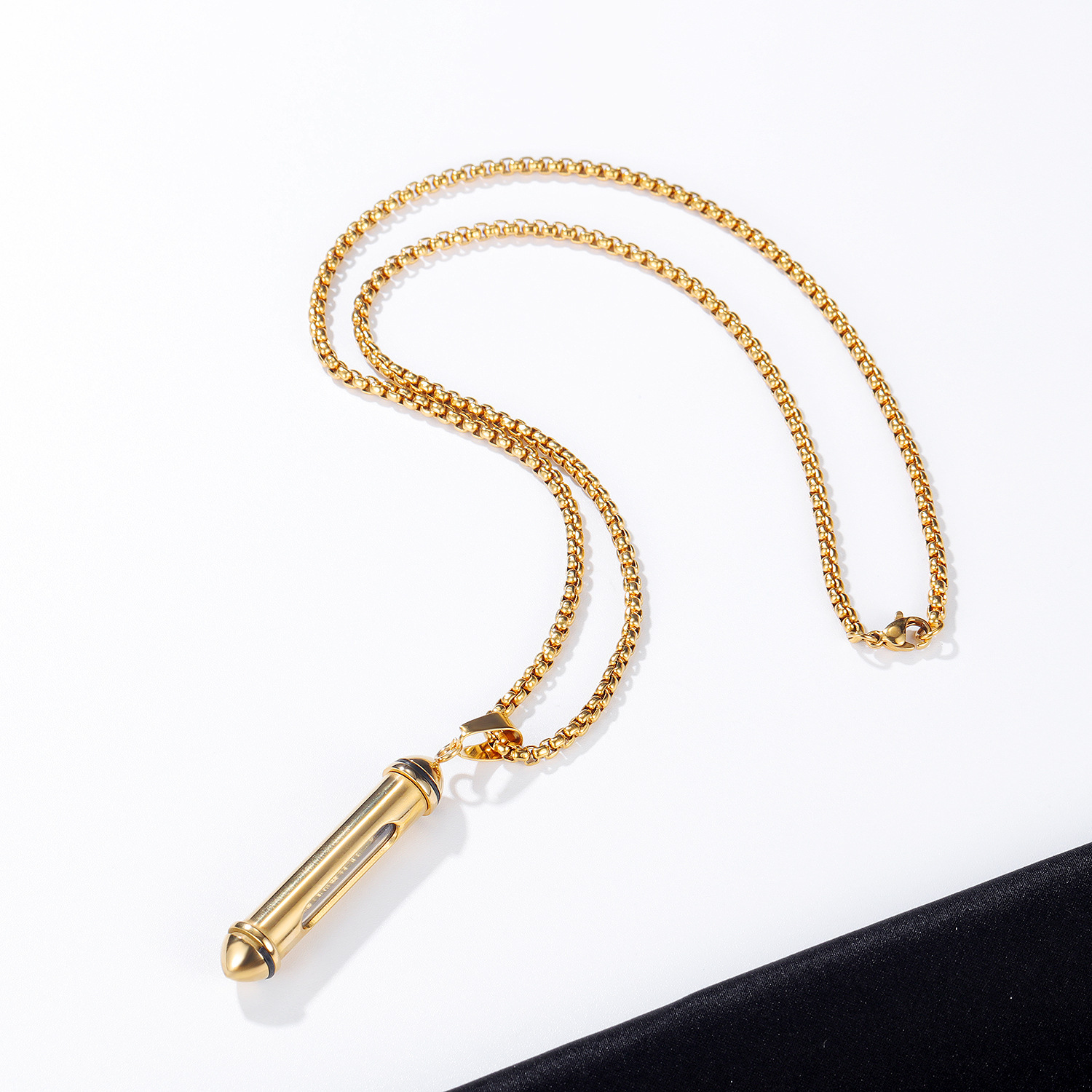 [1573] gold pendant chain (formula pearl chain 3*55CM)