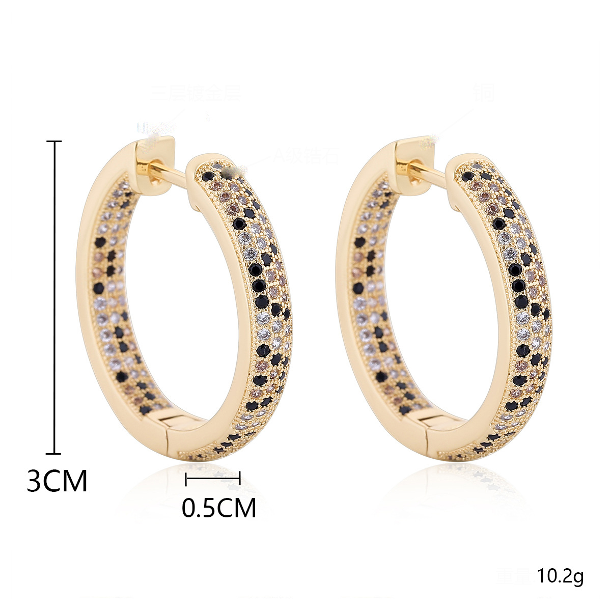 3*0.5cm gold plated en04-9