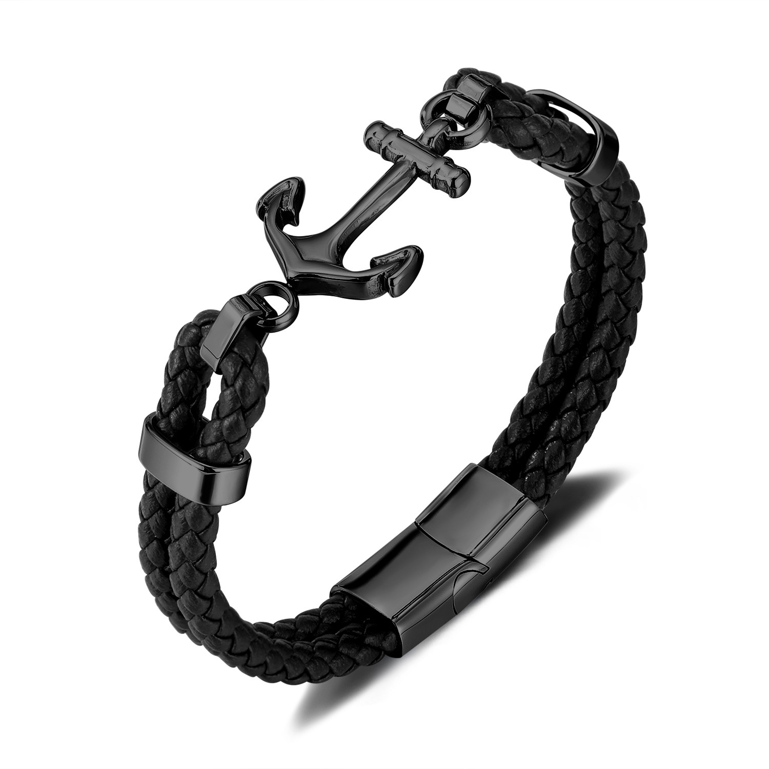 Ph1603h-leather bracelet black