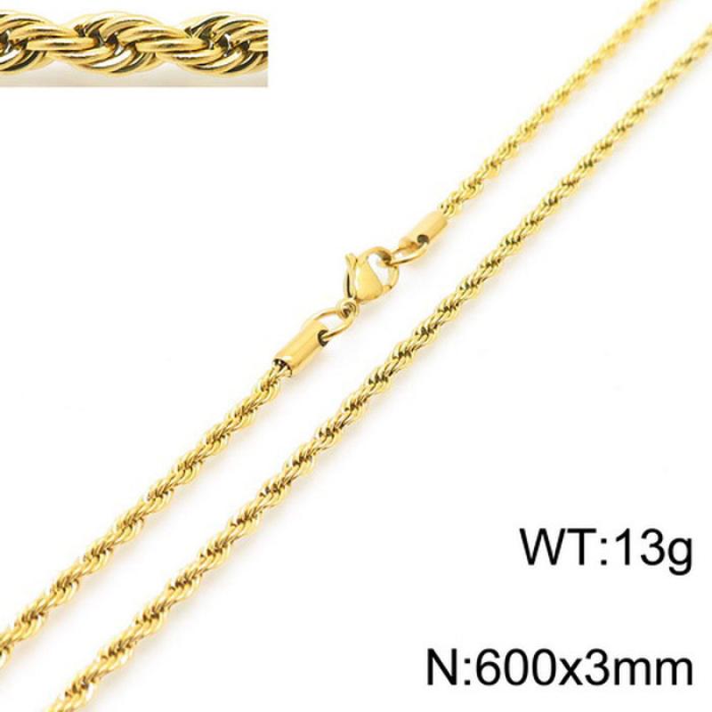 Gold twist chain 60*3cm=kn228833-z