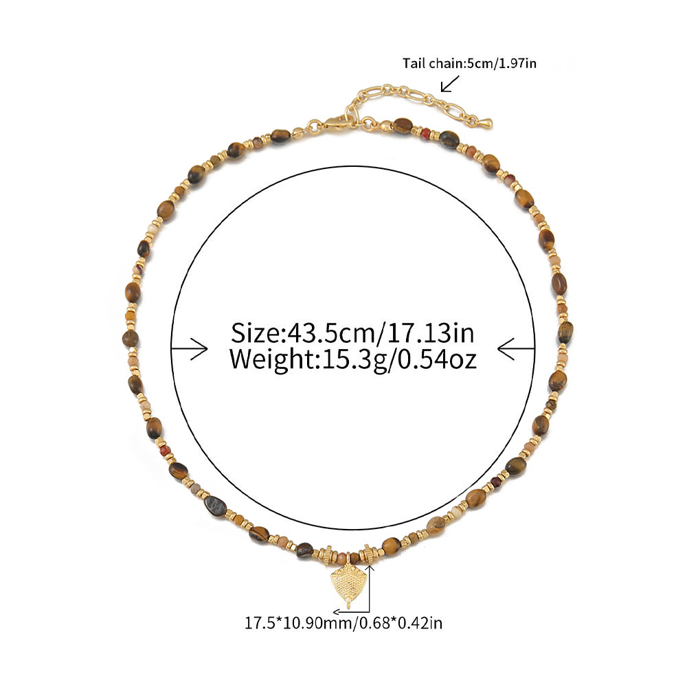 Tiger eye beaded necklace