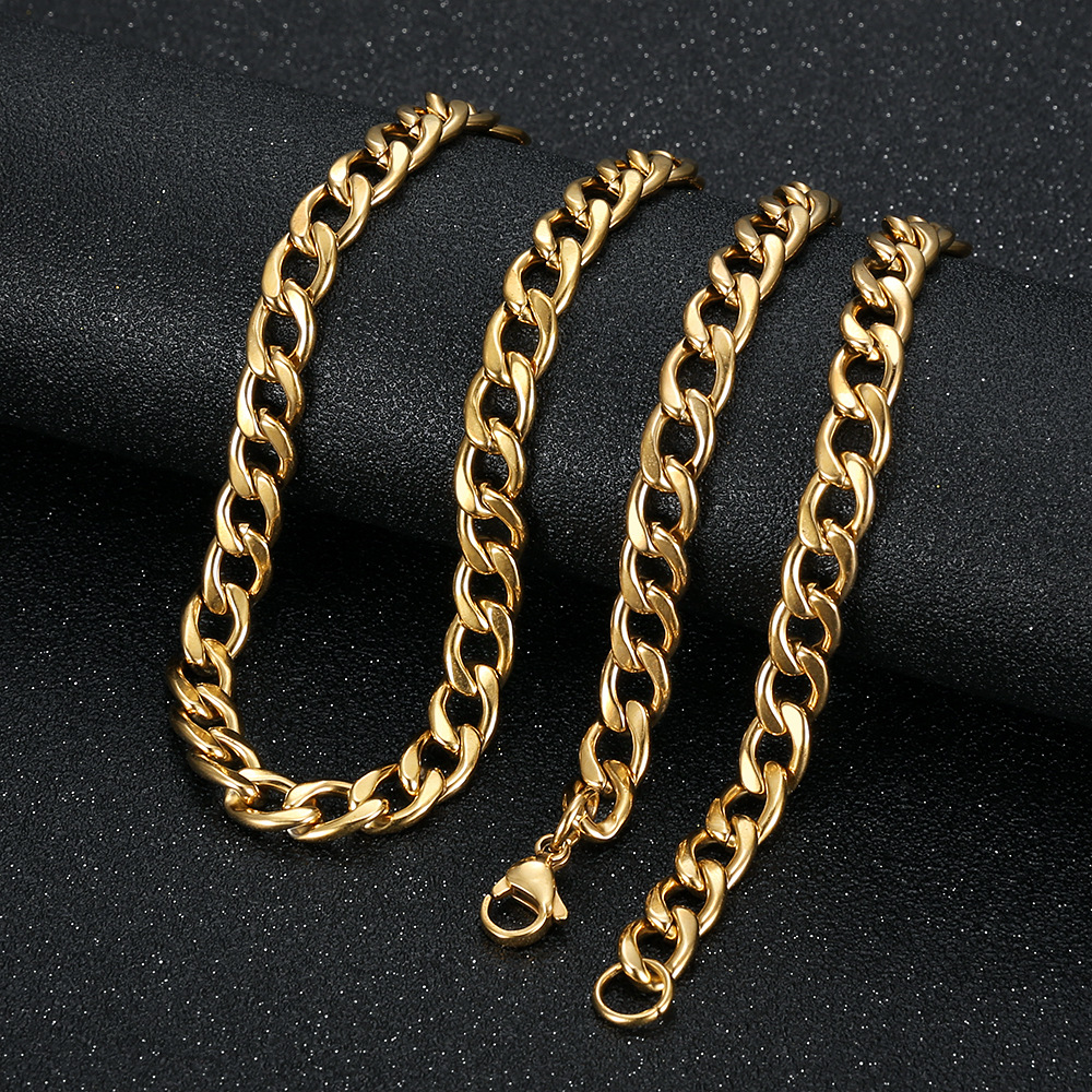 E 7mm*60cm gold chain